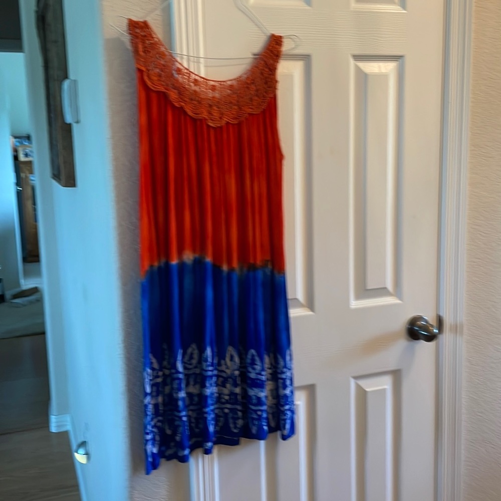 Shoreline tie dye sleeveless sundress L/XL